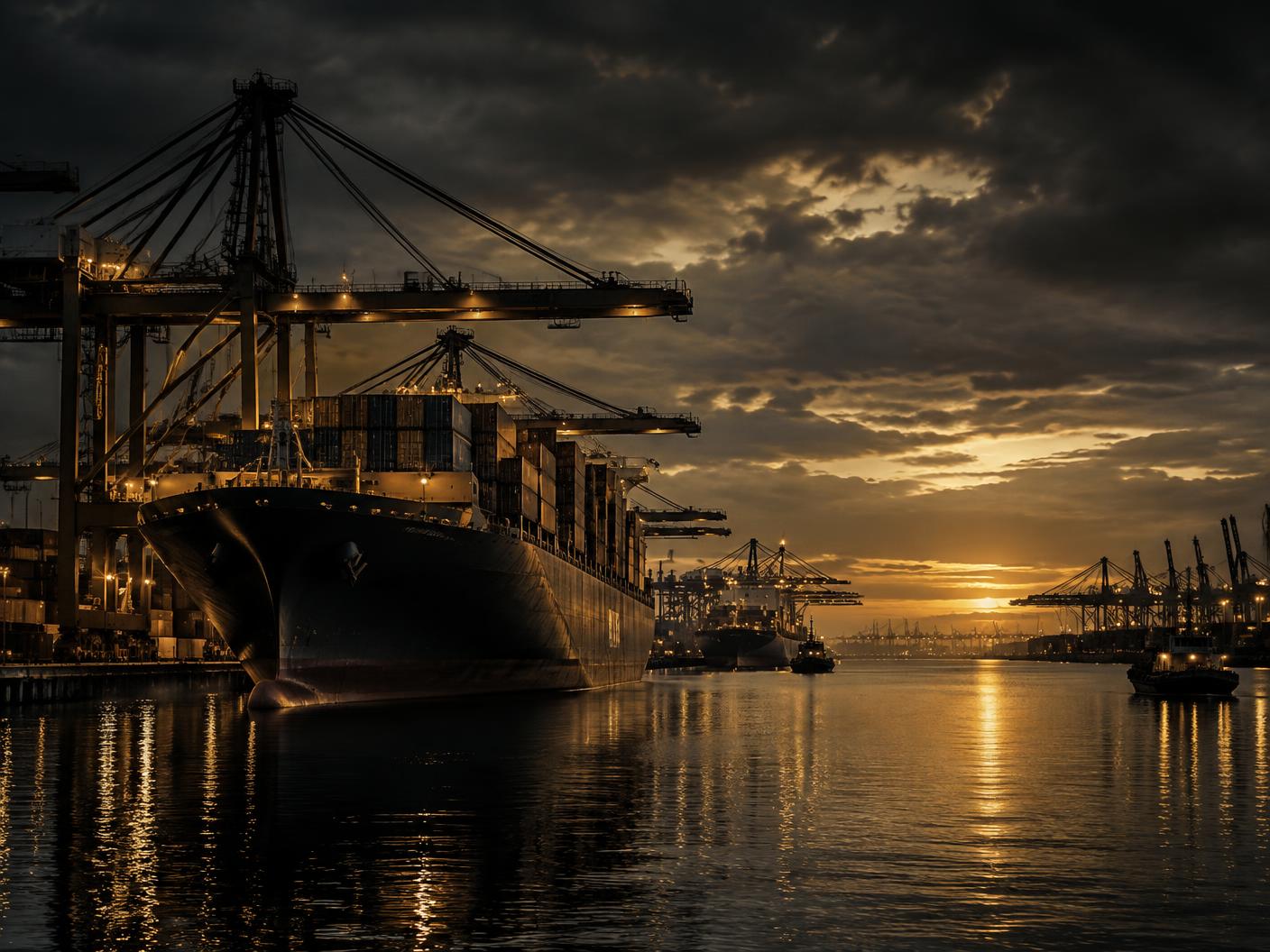 International cargo port and global logistics infrastructure